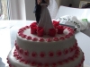 Shots of wedding cake taken by the bride and groom