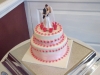 Shots of wedding cake taken by the bride and groom