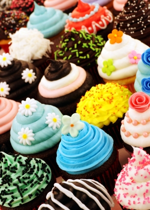 Colourful-cupcakes